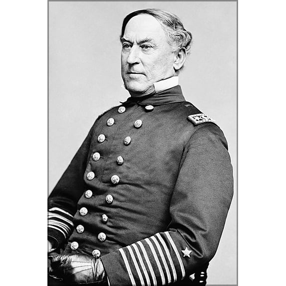 24"x36" Gallery Poster, Admiral Farragut