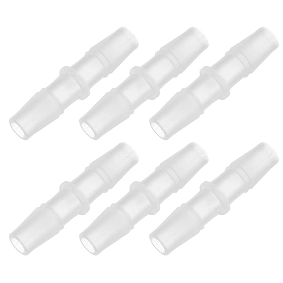 Uxcell 1/4" - 1/3" 6 Pcs Plastic Hose Barb Fittings, Reducer Tube Fittings Pipe Adapter Kit for Air Gas Water System