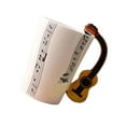 thumbnail image 3 of Ceramic Cup Coffee Mug Instrument Mug Creative Gift Black Musical Instrument Handle Cup Guitar Stave, 3 of 9