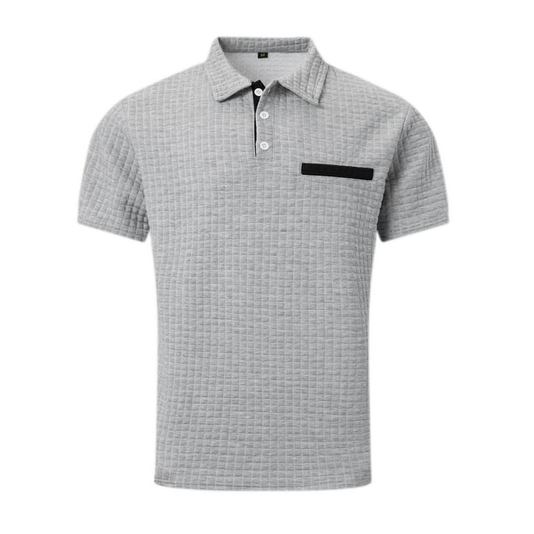 【ANDAR】 Airy Fit Square Textured Men's Polo Short Sleeve Men's Airy Fit Short Sleeve Polo Shirt – andar Singapore