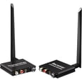 thumbnail image 1 of KSRplayer Kit de Transmisor y Receptor de Audio Auxiliar RCA Inalámbrico de 5.8GHz para TV y Proyector – Alcance Largo de 164ft, Baja Latencia de 9ms, Perilla de Control de Volumen, Conéctate a Altav, 1 of 10