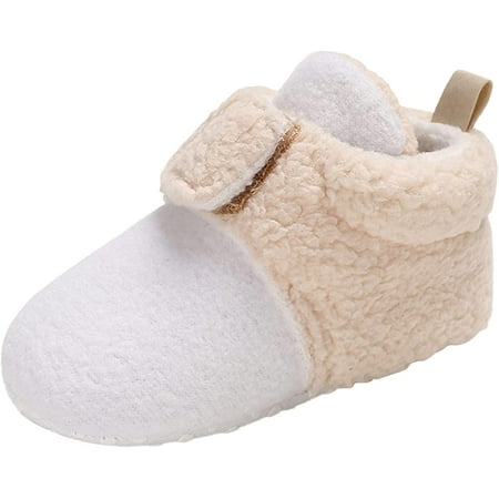 

QWZNDZGR Baby Boy Girl Boots Winter Shoes Sneakers Moccasins First Walkers Lace up Non-Skid Soft Sole Slippers Newborn