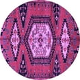 thumbnail image 1 of Ahgly Company Indoor Round Persian Purple Traditional Area Rugs, 6' Round, 1 of 4