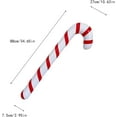 thumbnail image 5 of Christmas Candy Cane Decoration,Striped Christmas Candy Canes, 34.65 Inch Height, Indoor Outdoor Holiday Christmas Party Decor (Dark Green), 5 of 9