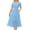 womens dresses summer-Light Blue, variant on Summer Brilliant Summer Womens Dresses Plus Size Women's Casual Printed Pleated Elastic Waist Sleeveless V-Neck Dress White S