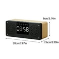 thumbnail image 2 of Bluetooth Speaker Wooden Clock with Alarm Digital Display Bluetooth 5.0 Support SD Card USB AUX Input 400 mAh Battery 360 Degree Stereo Sound, 2 of 8