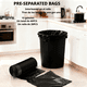 thumbnail image 3 of Bolsa de basura negra duradera de 13 galones 2 volúmenes de bolsas de basura 40PCS para uso doméstico, comercial, basura de patio y a granel., 3 of 6