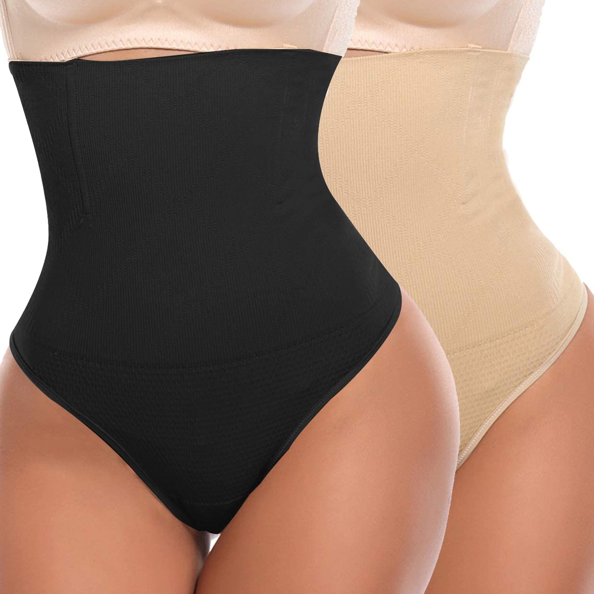 SHAPERIN Tummy Control Thong High Waist Control Knickers Shaping Thong