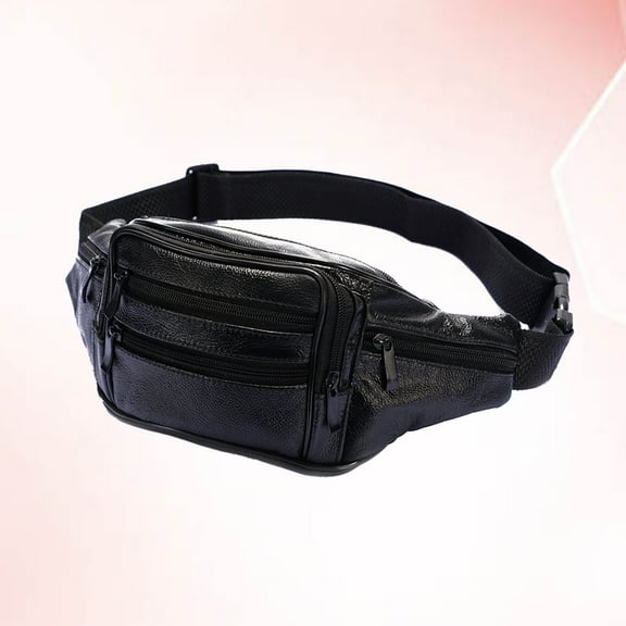 Raindrops Fanny Pack Kangaroo Hip Sack Adjustable Strap Waist Bag Men's Black