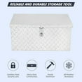 thumbnail image 2 of 20 Inch Heavy Duty Aluminum Diamond Plate Tool Box Pick Up Truck Bed RV Trailer Toolbox Waterproof Square Storage Organizer with Side Handle, Lock and Keys -20"x 12"x 10", 2 of 9