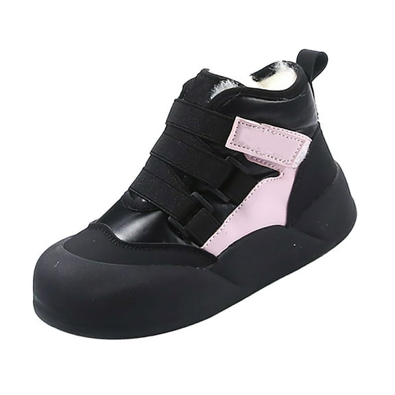 NOKIO Kids Winter Snow Boots Children'S Insulated Snow Boots Kids Fur Lined Snow Boots Girls Shoes Fashion Solid Color Short Boots Non Slip Breathable Women Boots