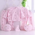 thumbnail image 2 of CAUYDYNewborn Baby Gift Set, 7-Piece Cotton Baby Clothes Gift Box for 0-3 Months , Baby Shower Welcome Gift0-3 ML101-Pink,3-6 M), 2 of 6
