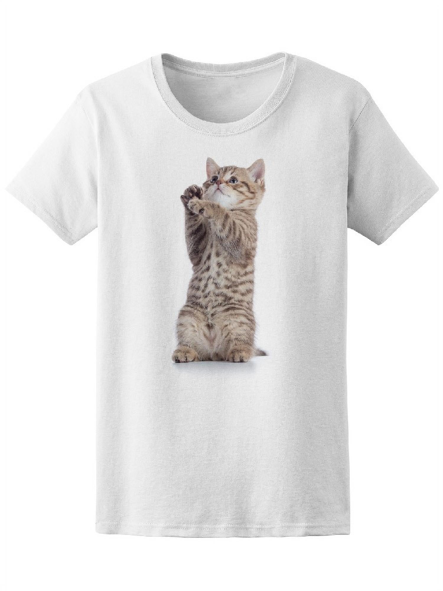 Little Kitten Cat T-Shirt Women -Image by Shutterstock