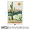 thumbnail image 4 of JRXY Flannel Fleece Blanket Cactus in the Desert Anti-Pilling Soft Cozy Lightweight Durable White, 4 of 6