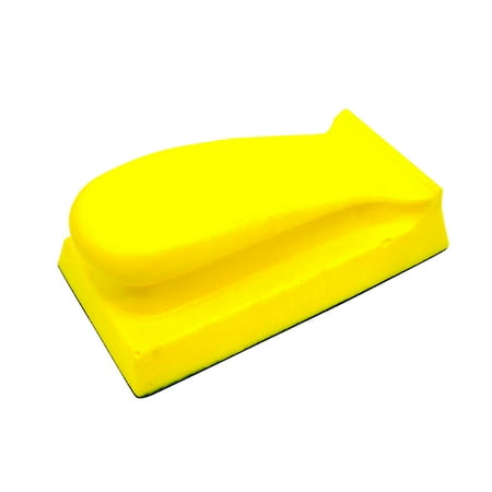 

Rosarivae 70x135mm PU Manual Grinding Disc Sanding Holder Sandpaper Backing Polishing Pad Hand Block Abrasive Back Hook Loop (Yellow)