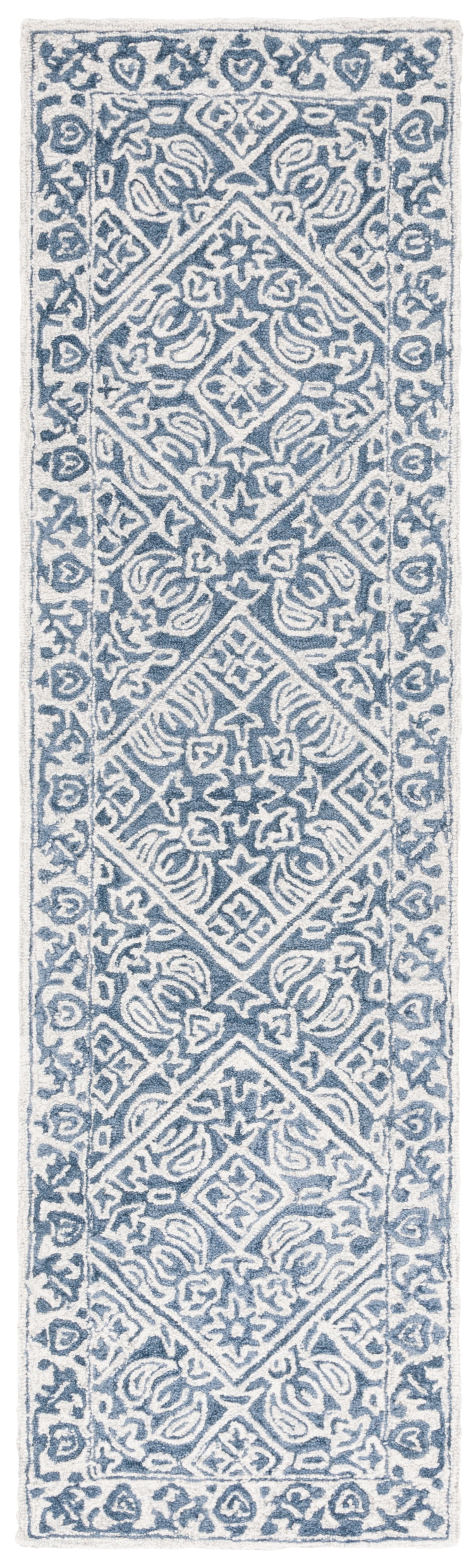 Safavieh Dip Dye Felicia Floral Runner Rug, Blue/Ivory, 2'3" x 8'