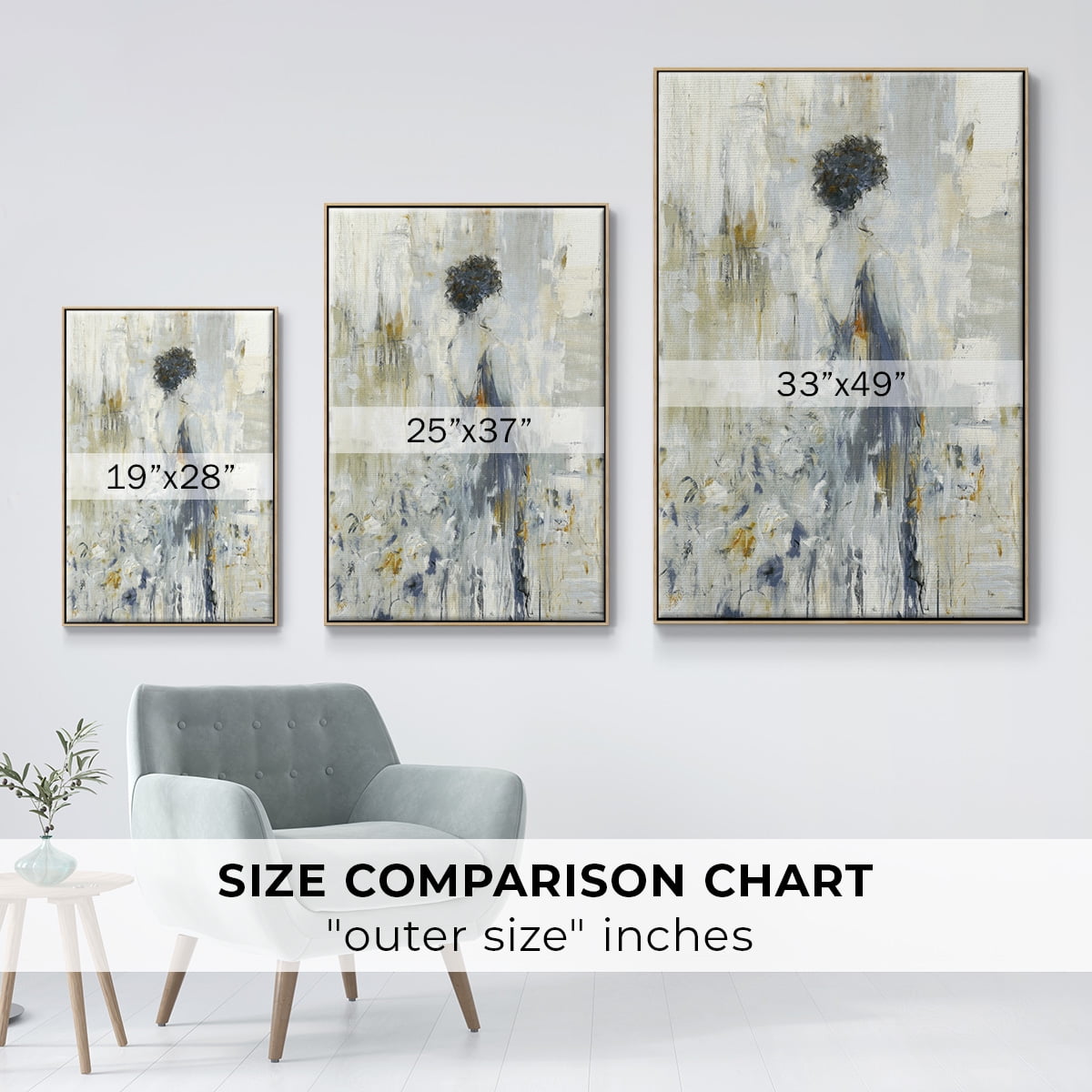 Fond Reflections Framed Premium Gallery Wrapped Canvas - Ready to Hang - 17 x 25 - Natural Wood Floating Frame