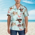 thumbnail image 4 of Daiia Cute Pug Dogs Hawaiian Shirt for Men Gentle Cotton Regular Short Sleeve Casual-X-Large, 4 of 9