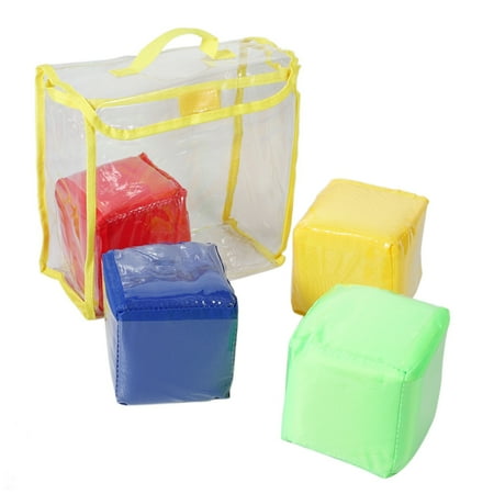 

TureClos 4 Pieces Children Playing DIY Cube Pocket Squares Toys with Storage Bag Class Early Educational Gaming Teaching for Indoor