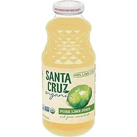 Santa Cruz Organic 100% Pure Lime Juice, 16 Ounces