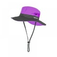 thumbnail image 4 of Yoyauz Kids Girls Ponytail Summer Sun Hat Wide Brim UV Protection Bucket Cap Women Outdoor Wide Brim Foldable Safari Fishing Cap, 4 of 7