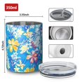 thumbnail image 4 of 12oz Coffee Tumblers Pioneer Flower Floral Print Pattern Stainless Steel Vacuum Insulated Travel Tumbler Coffee Cups Mug with Lid and Straw with Cleaning Brush for Cold & Hot Drinks, 4 of 5
