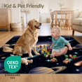 thumbnail image 4 of ODIKA 4'x6' Ultra-Soft Area Rug, Cosmic Themed Swirls Ringed Planets Shooting Stars Starry None Washable, Bare feet friendly, Silk-Touch for Bedroom Home office, 4 of 7