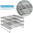 thumbnail image 5 of NOGIS 3-Tier Collapsible Cooling Rack Non-Stick Stackable Baking Rack Wire Cooking Rack Oven Rack Cookie Rack for Cooking, Baking, Cooling, Roasting and Grilling, Adjustable & Foldable, 5 of 7
