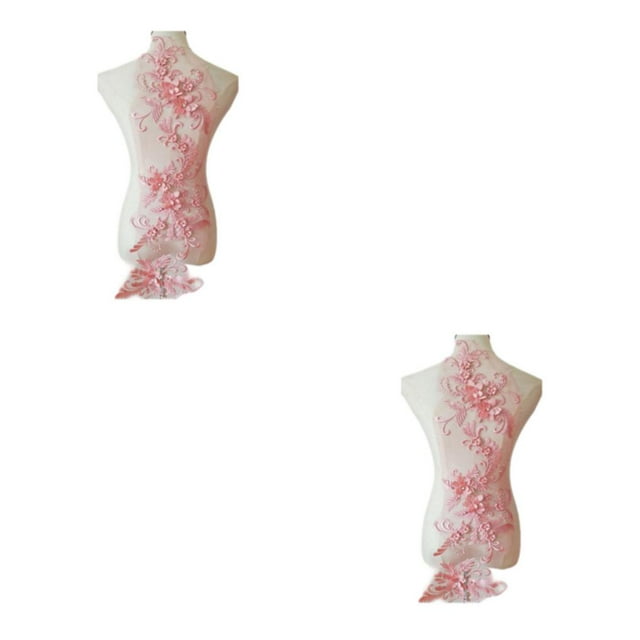 Youkk Add Touch Of Sophistication With Lace Applique Patch Clothing Suitable Pale Mauve 2Set