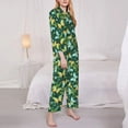 thumbnail image 3 of Sikiie tropical butterflies and plants Pajamas Set Long Sleeve Sleepwear Womens Button Down Nightwear Pj Sets-Large, 3 of 7