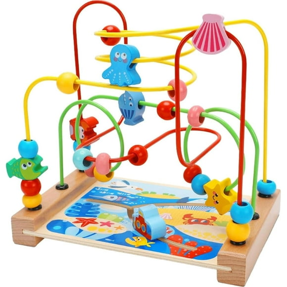 Bead Maze Toys Wooden Activity Cube For Toddlers Educational Bead Maze Toy Wooden Activity Table Wooden Bead Maze Toys Toddler Roller Toys