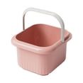 thumbnail image 1 of Baño de pies portátil con asa, bañera de hidromasaje para pies, masaje de pies, spa para pies Rosa, 1 of 9