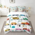 thumbnail image 2 of Castle Fairy Colorful Truck Boy 7-Piece Twin Bedding Sets,Cartoon Car Bedding Comforter Set,Construction Vehicles Breathable Sheet Sets,Lightweight Room Decor, 2 of 8