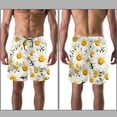 thumbnail image 3 of luoweisi Men's Beach Shorts Quick Dry Swim Trunks with Mesh Lining Daisy M, 3 of 5