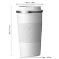 thumbnail image 3 of 17oz Travel Coffee Cups Insulated Mug Thermal Tumbler to Go with Lid Leak Proof Reusable Stainless Steel Coffee Mug Spill Proof for Hot and Iced Cold Drinks, Dishwasher Safe, 3 of 5