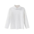 thumbnail image 3 of Girls Turtleneck Long Sleeve Stretchy Pullover Top Soft Lightweight Basic Layer Shirt for Kids School Wear, 3 of 3