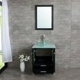 thumbnail image 2 of Walsport 24" Luxurious Bathroom Vanity and Sink Combo Cabinet with Glass Vessel Sink and Faucet Pop Up Drain,Black, 2 of 9