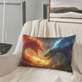 thumbnail image 5 of Honeii Red And Blue Fire Dragon B Decorative Throw Pillow Case - Elevate Your Couch, Sofa, or Bed with Stylish Home Decor, Perfect Gift Idea-14"x20", 5 of 6