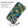 thumbnail image 2 of Compatible with iPhone 11 12 13 mini 14 15 16 Pro Max Plus Wallet Case with Card Holder, PU Leather Kickstand Card Slots Case ( Colorful Peacock, iPhone 16 Pro), 2 of 7