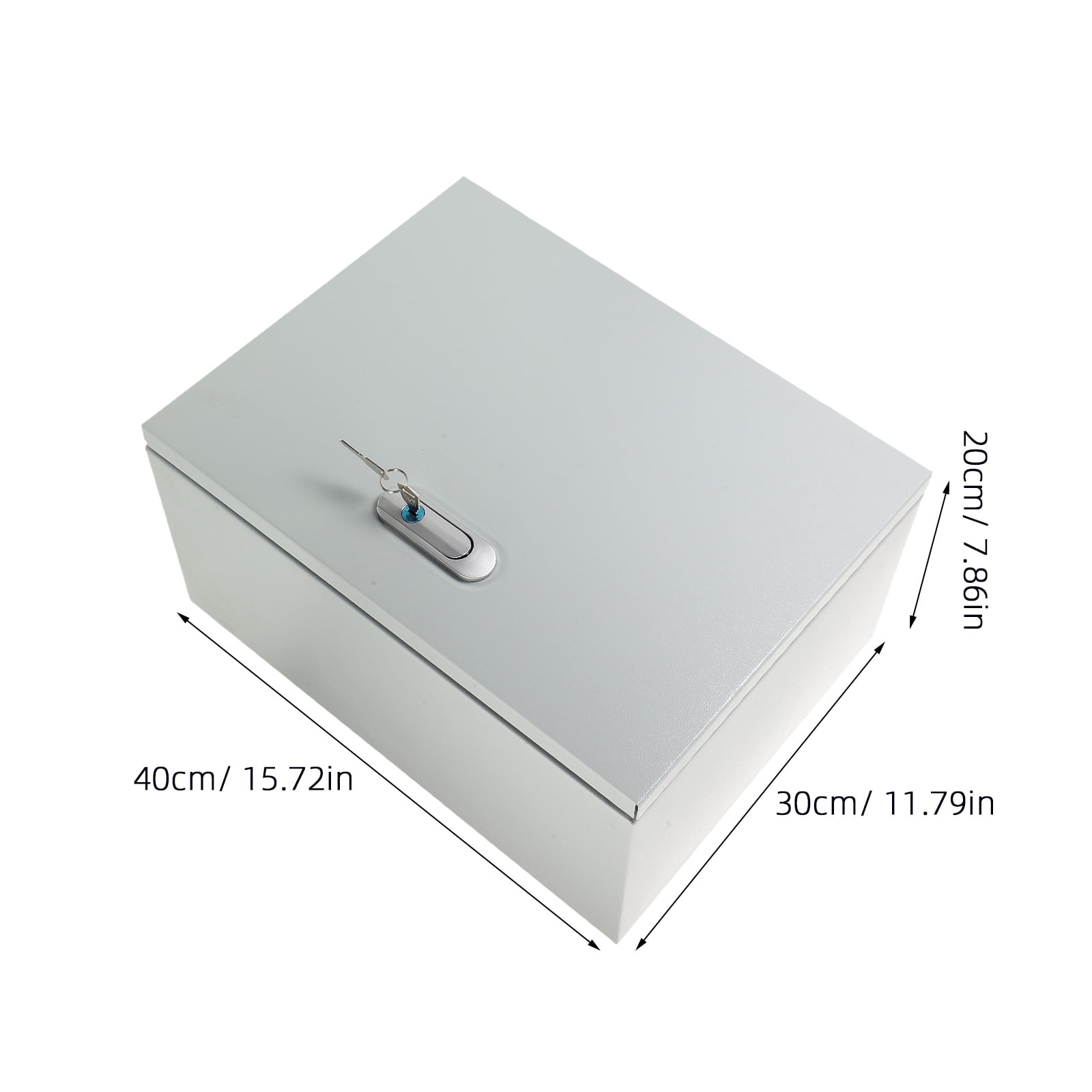 FOMIYES Wall Mounted Outdoor Electrical Box White Steel Weatherproof Junction Box for Electronics
