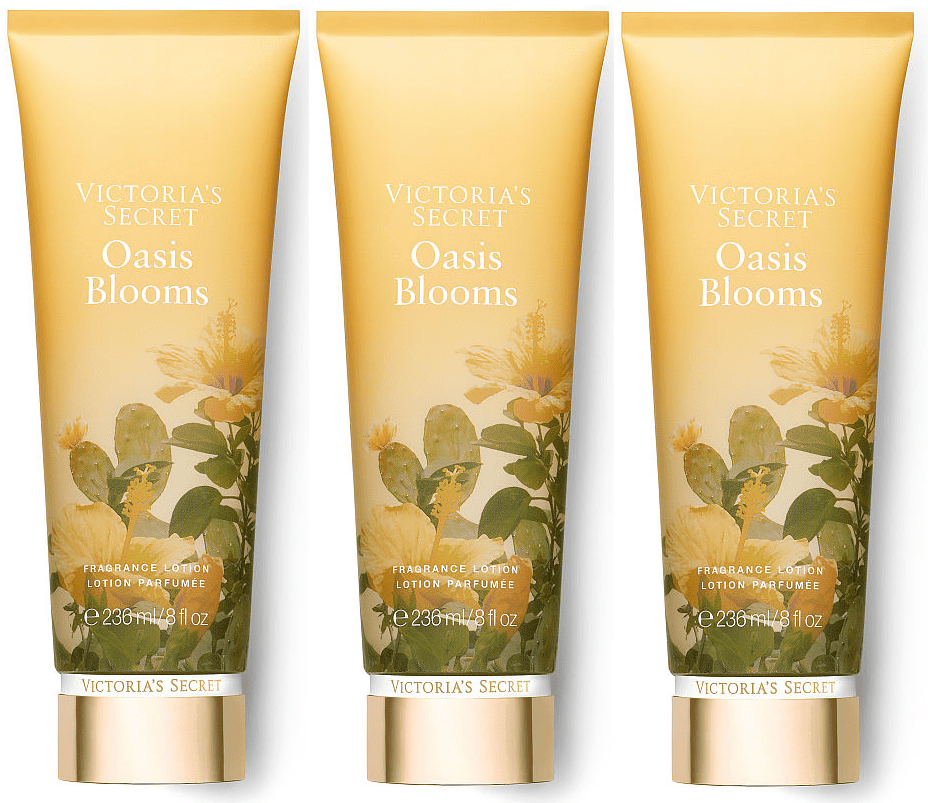 Victoria's Secret Oasis Bloom Fragrance Lotion 8fl. oz. Set of 3