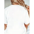 thumbnail image 3 of T-shirt Graphique Inspiré Vintage 'JOY' pour Femmes - Col Rond Décontracté, Manches Courtes, Mélange Polyester, Lavable en Machine - Parfait pour l'Été, 3 of 6