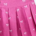 thumbnail image 5 of Glisme Cute Clothes For Girls O Neck Graphic Prints Short Sleeve Outfits Vest Tops Pleated Skirt Cute Little Girls Daily Wear Hot Pink, 5 of 6