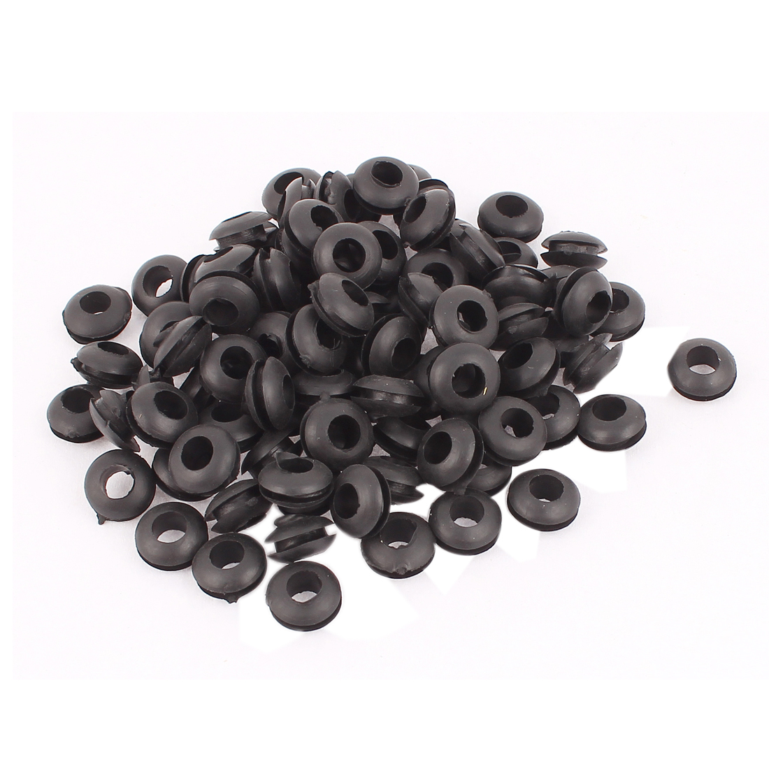 Wearing Resistant 4mm Inner Dia Double Side Rubber Grommets 100 Pcs