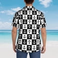 thumbnail image 6 of Balery Nautical Anchors1 Print Men's Hawaiian Shirts Short Sleeve Beach Shirt Relaxed Fit Vacation Button Down Shirts-X-Large, 6 of 9