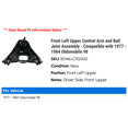 thumbnail image 2 of Front Left Upper Control Arm and Ball Joint Assembly - Compatible with 1977 - 1984 Oldsmobile 98 1978 1979 1980 1981 1982 1983, 2 of 2