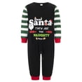 thumbnail image 2 of Pijamas navideños familiares a juego, camiseta de manga larga con estampado de letras y pantalones a rayas. Ropa de dormir para estar en casa., 2 of 10