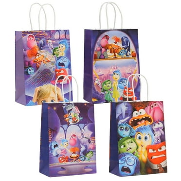 16 Pcs Inside Out Party Gift Bags, Birthday party bags, Cartoon candy bags, Party Decoration Supplies（8.26"×5.9"×3.15"）