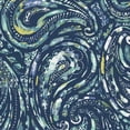 thumbnail image 6 of ARDEN 4-Pack earthFIBER Outdoor Patio Dining Chair Cushion, 20x44, Rain-Proof Seat Pad, Fade-Resistant Outdoor Cushion Sapphire Blue Ridge Paisley, 6 of 10