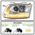 thumbnail image 2 of 2013-2015 Ram 1500 2500 w/ Chrome Trim Projector Headlight Headlamp - Passenger, 2 of 7